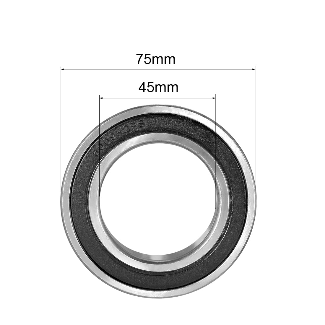 uxcell Uxcell Deep Groove Ball Bearings Metric Double Sealed Chrome Steel ABEC1 Z2 Level