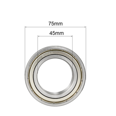 Harfington Uxcell Deep Groove Ball Bearings Inch Double Shielded Chrome Steel ABEC1 Z2