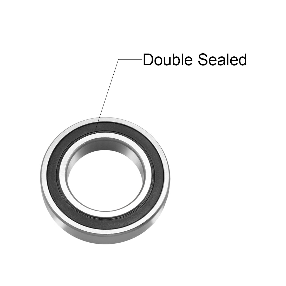 uxcell Uxcell Deep Groove Ball Bearings Metric Double Sealed Chrome Steel ABEC1 Z2 Level