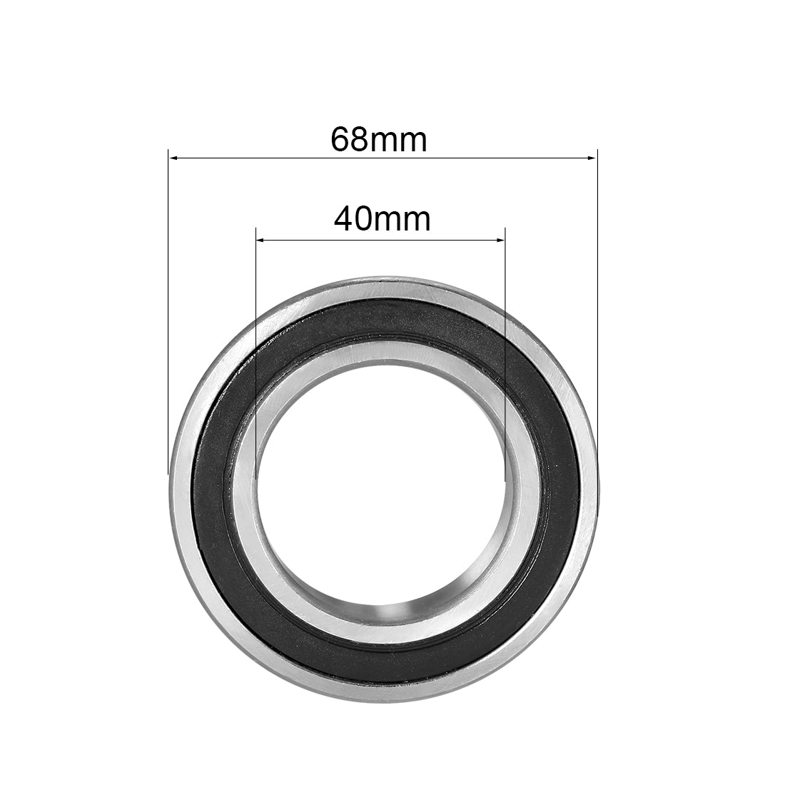 uxcell Uxcell Deep Groove Ball Bearings Metric Double Sealed Chrome Steel ABEC1 Z2 Level