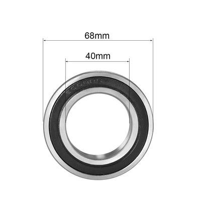 Harfington Uxcell Deep Groove Ball Bearings Single Sealed Chrome Steel