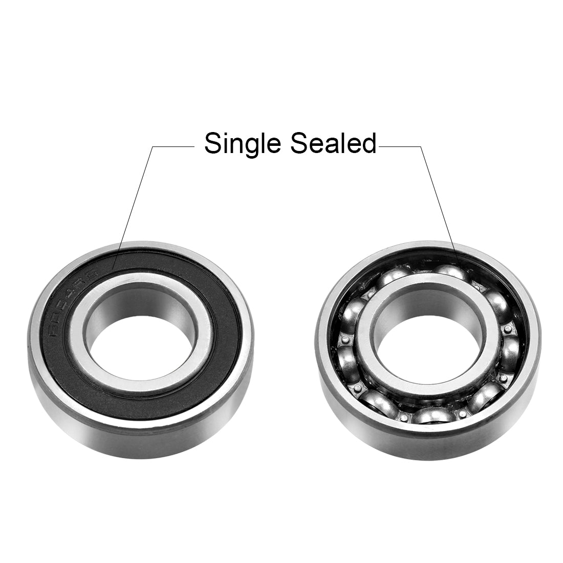 uxcell Uxcell Deep Groove Ball Bearings Metric Single Sealed Chrome Steel P0 Z2 Level