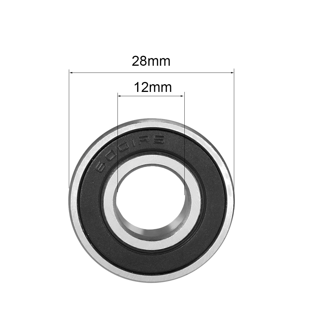 uxcell Uxcell Deep Groove Ball Bearings Metric Single Sealed Chrome Steel ABEC1 Z2