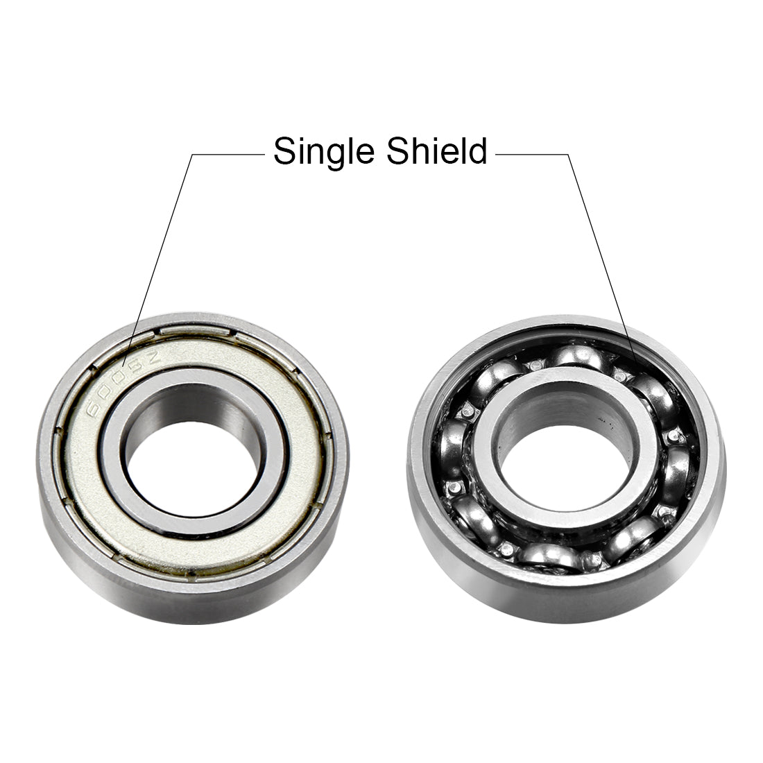 uxcell Uxcell Deep Groove Ball Bearings Inch Double Shielded Chrome Steel ABEC1 Z2