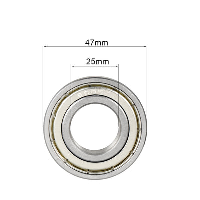 Harfington Uxcell Deep Groove Ball Bearings Metric Single Shielded Chrome Steel P0 Z2