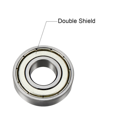 Harfington Uxcell Deep Groove Ball Bearings Double Shielded Chrome Steel