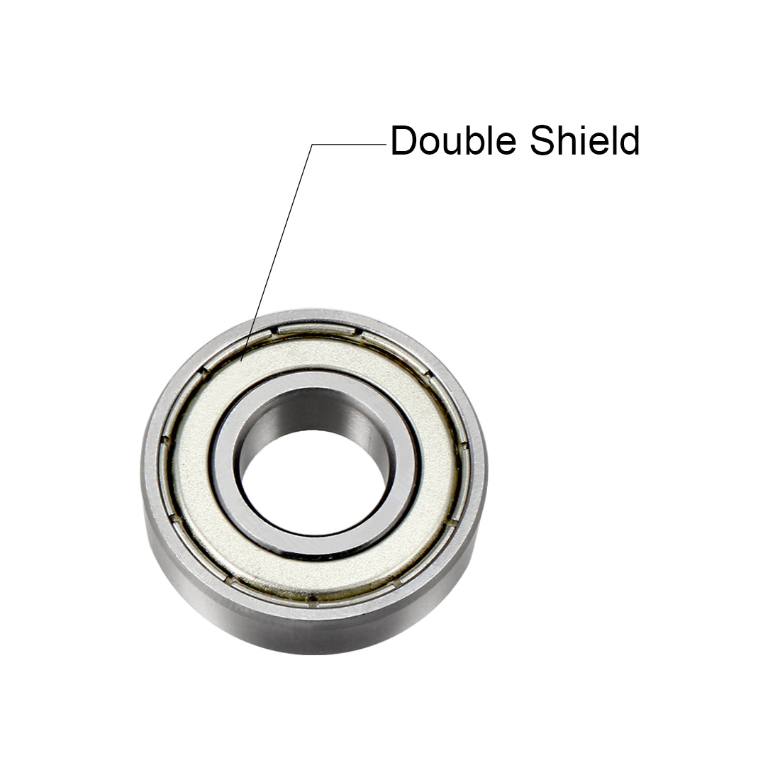 uxcell Uxcell Deep Groove Ball Bearings  Metric Double Shielded Chrome Steel ABEC1 Z2