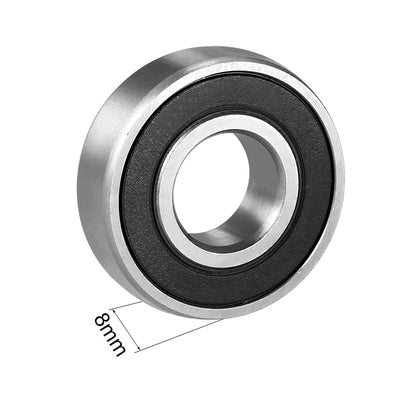 Harfington Uxcell Deep Groove Ball Bearings Metric Single Sealed Chrome Steel P0 Z2 Level