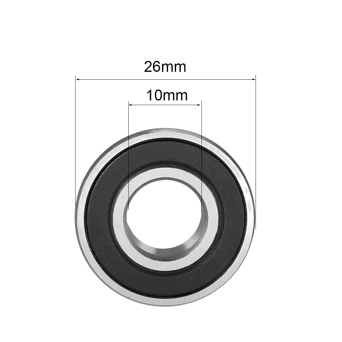 uxcell Uxcell Deep Groove Ball Bearings Metric Single Sealed Chrome Steel P0 Z2 Level