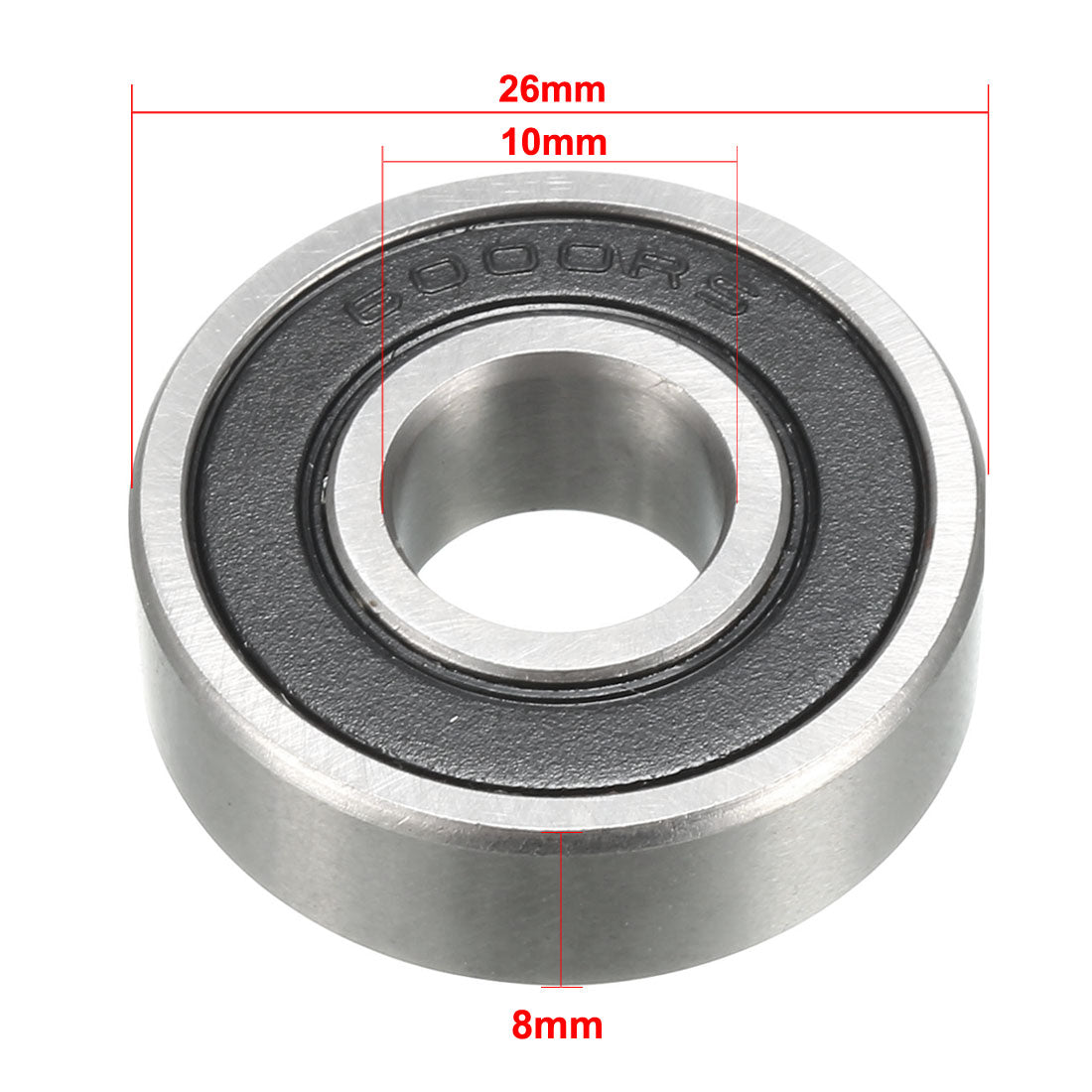 uxcell Uxcell Deep Groove Ball Bearings Metric Single Sealed Chrome Steel ABEC1 Z2