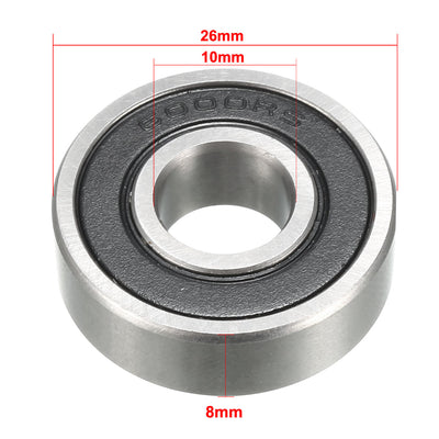 Harfington Uxcell Deep Groove Ball Bearings Metric Single Sealed Chrome Steel ABEC1 Z2