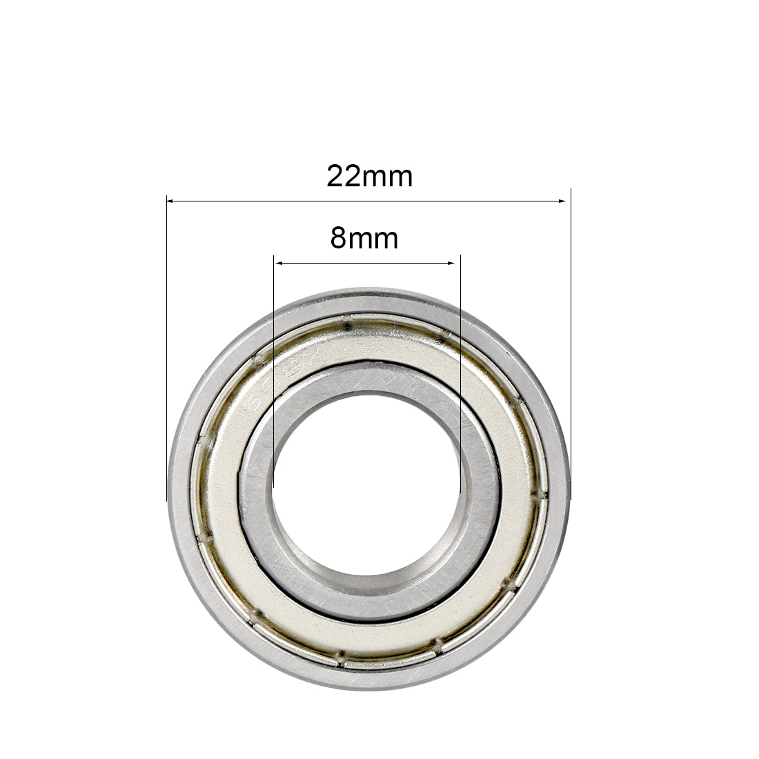 uxcell Uxcell Deep Groove Ball Bearings Metric Single Shielded Chrome Steel ABEC1 Z2