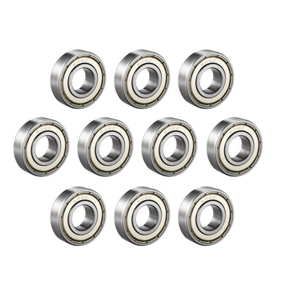 Harfington Uxcell Deep Groove Ball Bearings Metric Single Shielded Chrome Steel ABEC1 Z2