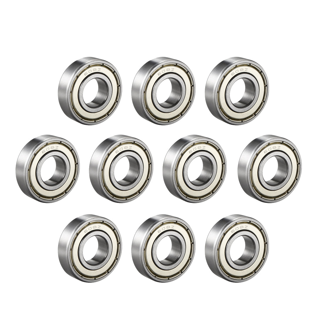 uxcell Uxcell Deep Groove Ball Bearings Metric Single Shielded Chrome Steel ABEC1 Z2