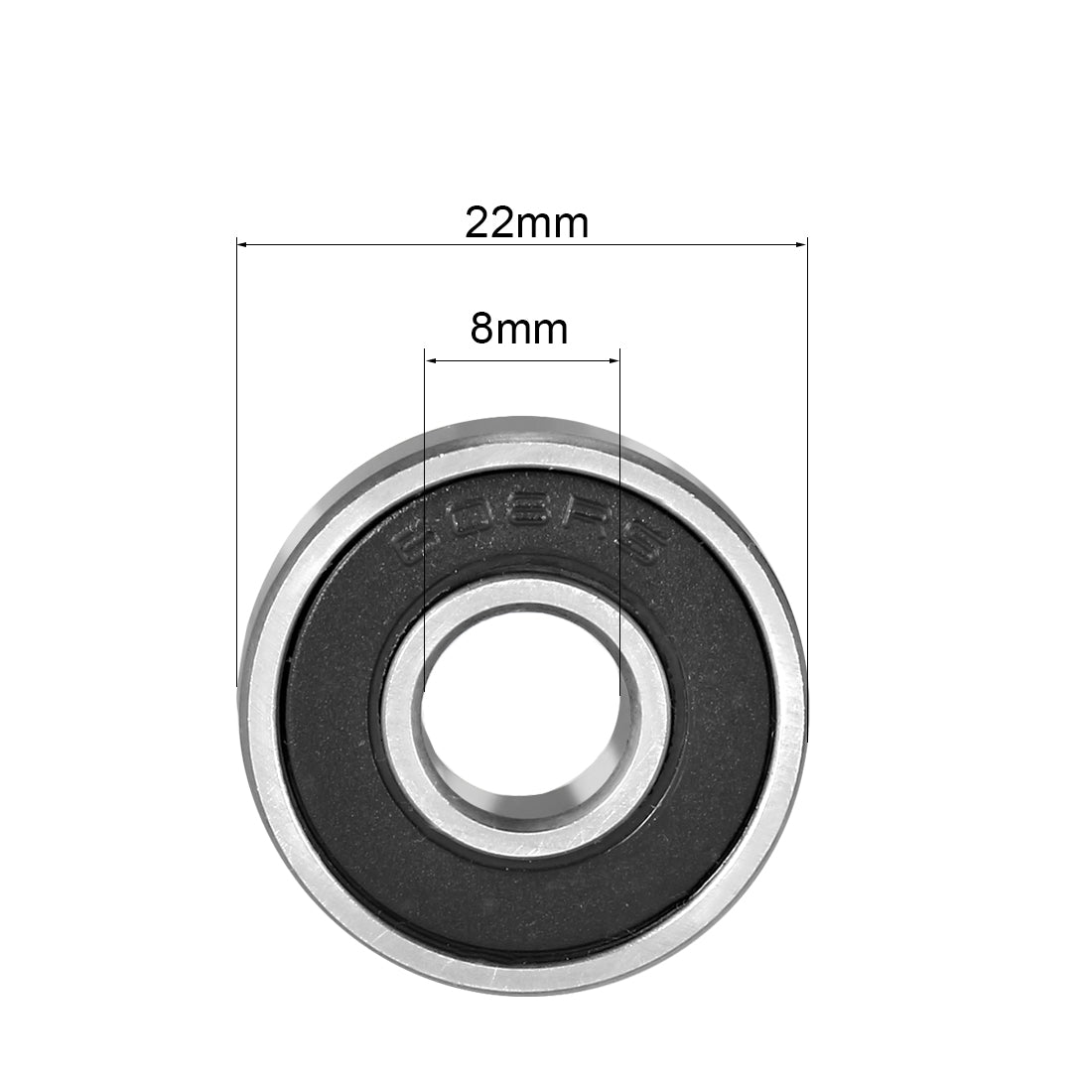 uxcell Uxcell Deep Groove Ball Bearings Metric Single Sealed Chrome Steel ABEC1 Z2