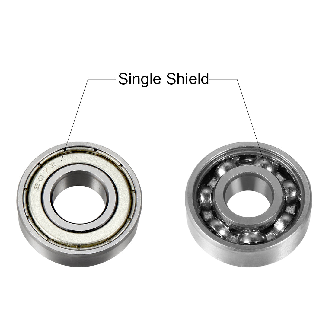 uxcell Uxcell Deep Groove Ball Bearings Inch Double Shielded Chrome Steel ABEC1 Z2 Level