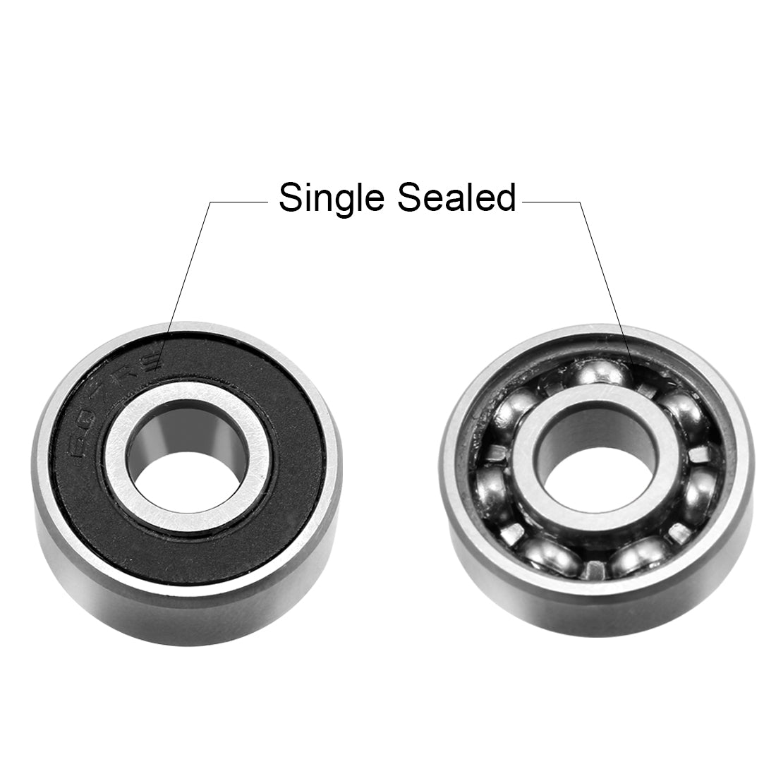 uxcell Uxcell Deep Groove Ball Bearings Metric Single Sealed Chrome Steel P0 Z2 Level