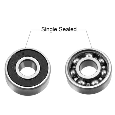 Harfington Uxcell Deep Groove Ball Bearings Metric Single Sealed Chrome Steel P0 Z2 Level