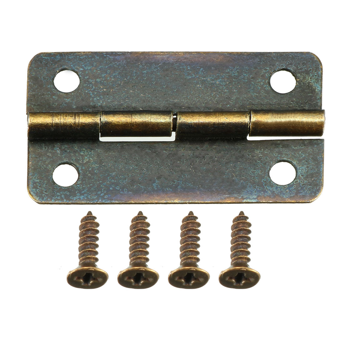 uxcell Uxcell 1.18" Antique Bronze Hinges Retro Mini Hinge Replacement with Screws 19pcs