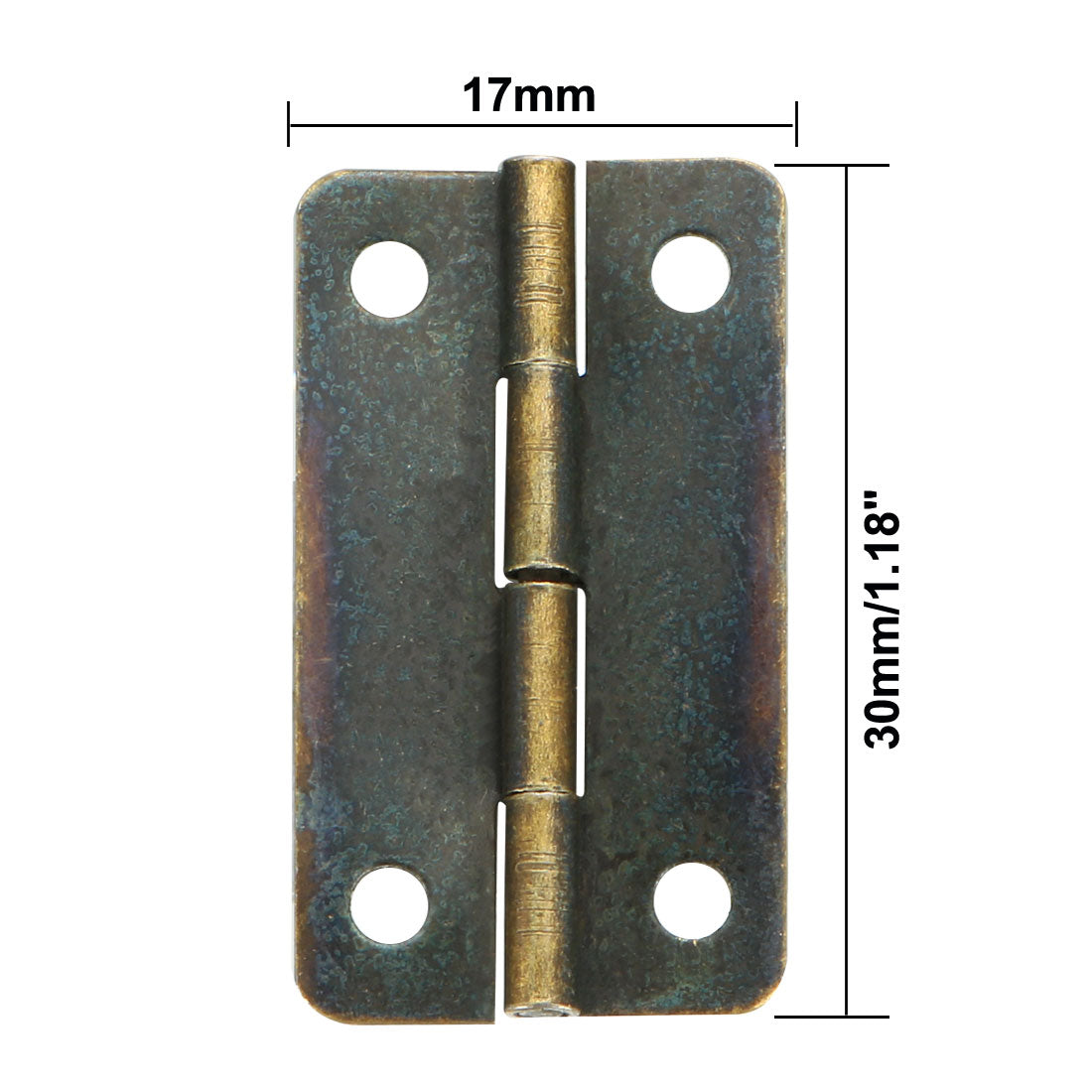 uxcell Uxcell 1.18" Antique Bronze Hinges Retro Mini Hinge Replacement with Screws 19pcs