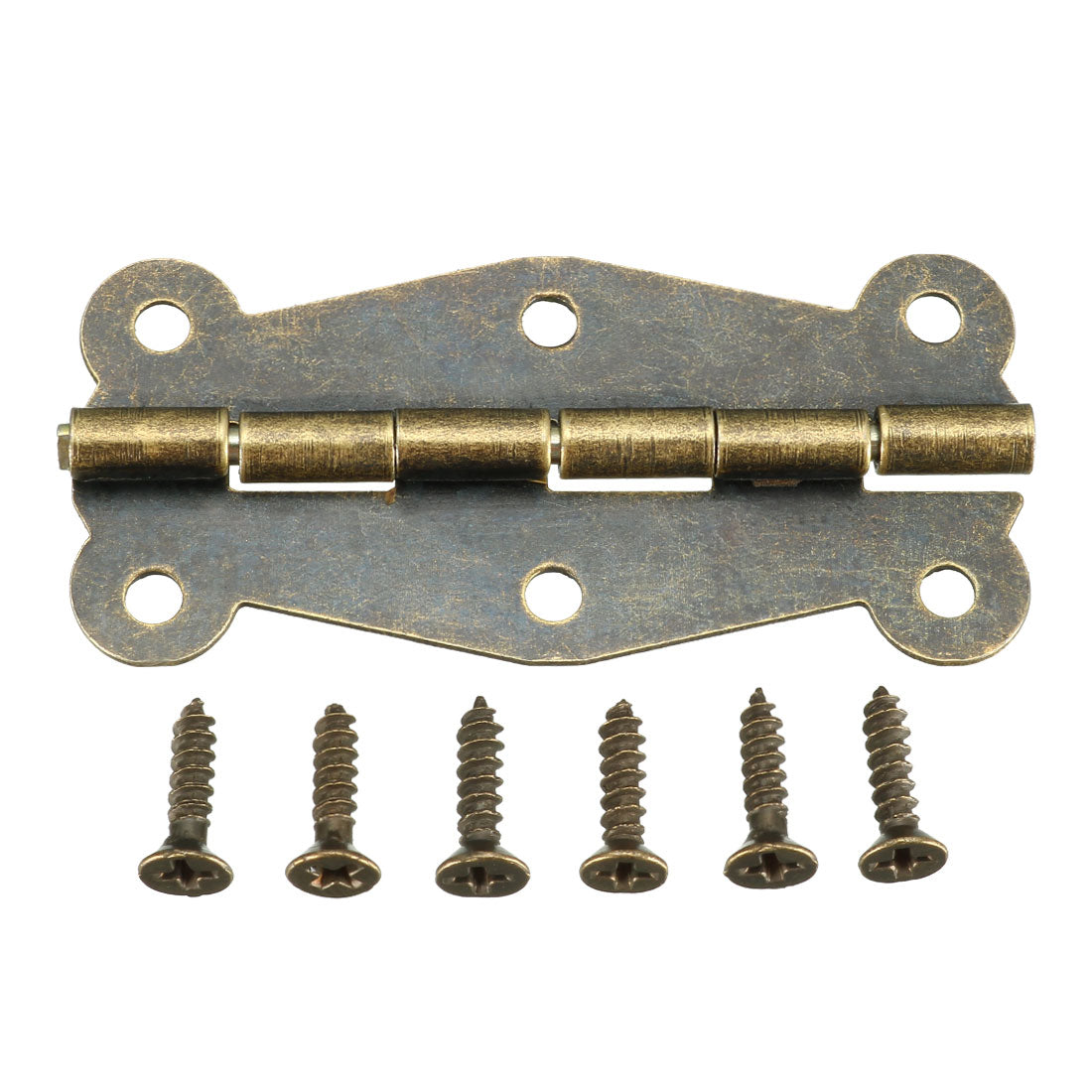 uxcell Uxcell 2" Retro Bronze Hinges Retro Butterfly Shape Hinge Replacement with Screws 10pcs