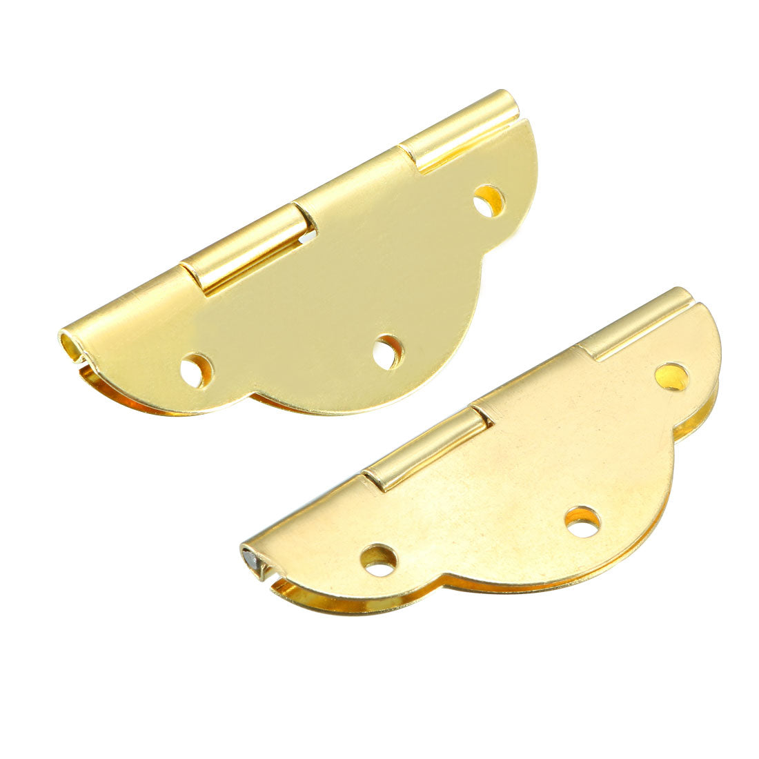 uxcell Uxcell 1.8" Golden Hinges Butterfly Shape Hinge Replacement with Screws 8pcs