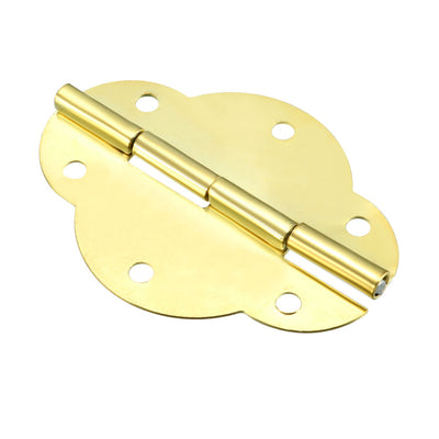 Harfington Uxcell 1.8" Golden Hinges Butterfly Shape Hinge Replacement with Screws 8pcs