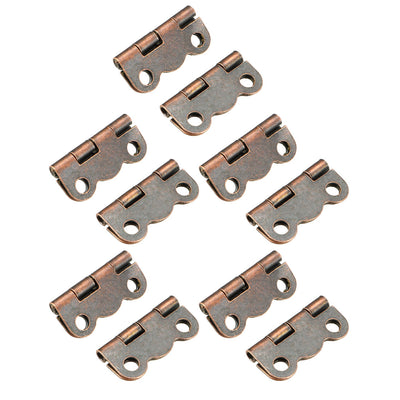 Harfington Uxcell 0.63" Antique Copper Hinges Retro Butterfly Shape Hinge Replacement with Screws 10pcs