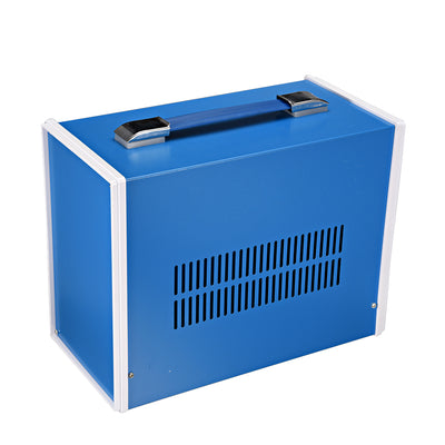 Harfington Uxcell 270*140*210mm(10.63*5.51*8.27inch) Metal Blue Project Junction Box Enclosure Case with Handle