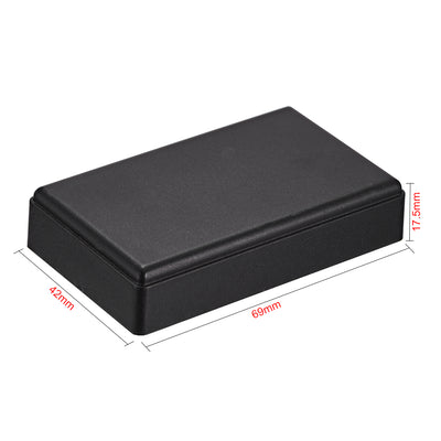 Harfington Uxcell 3Pcs 69 x 42 x 17.5mm Electronic Plastic DIY Junction Box Enclosure Case Black