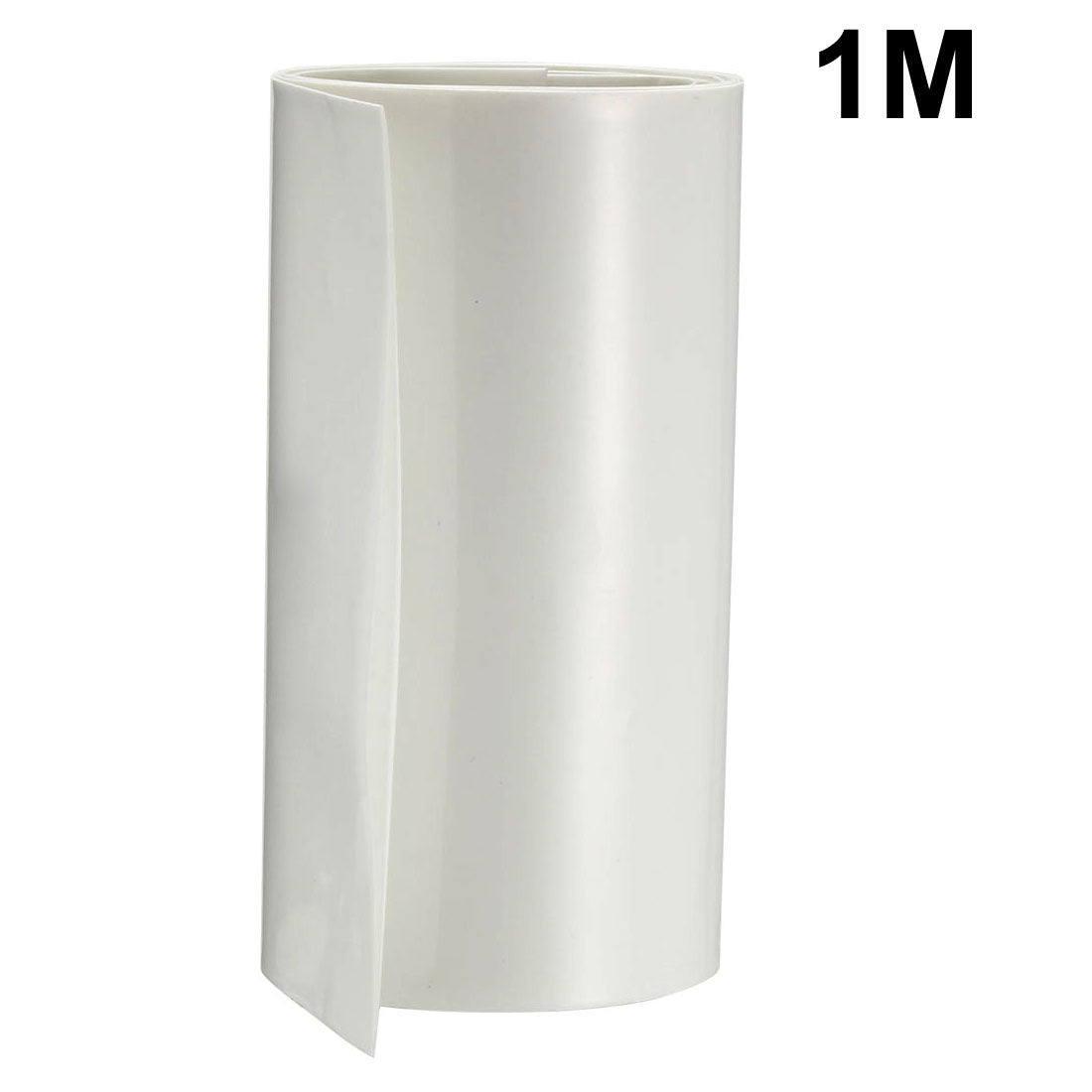 uxcell Uxcell PVC Heat Shrink Tubing 105mm Flat Width Heat Shrink Wrap Tube for 18650 Power Supplies 1 Meter Length, Rice White