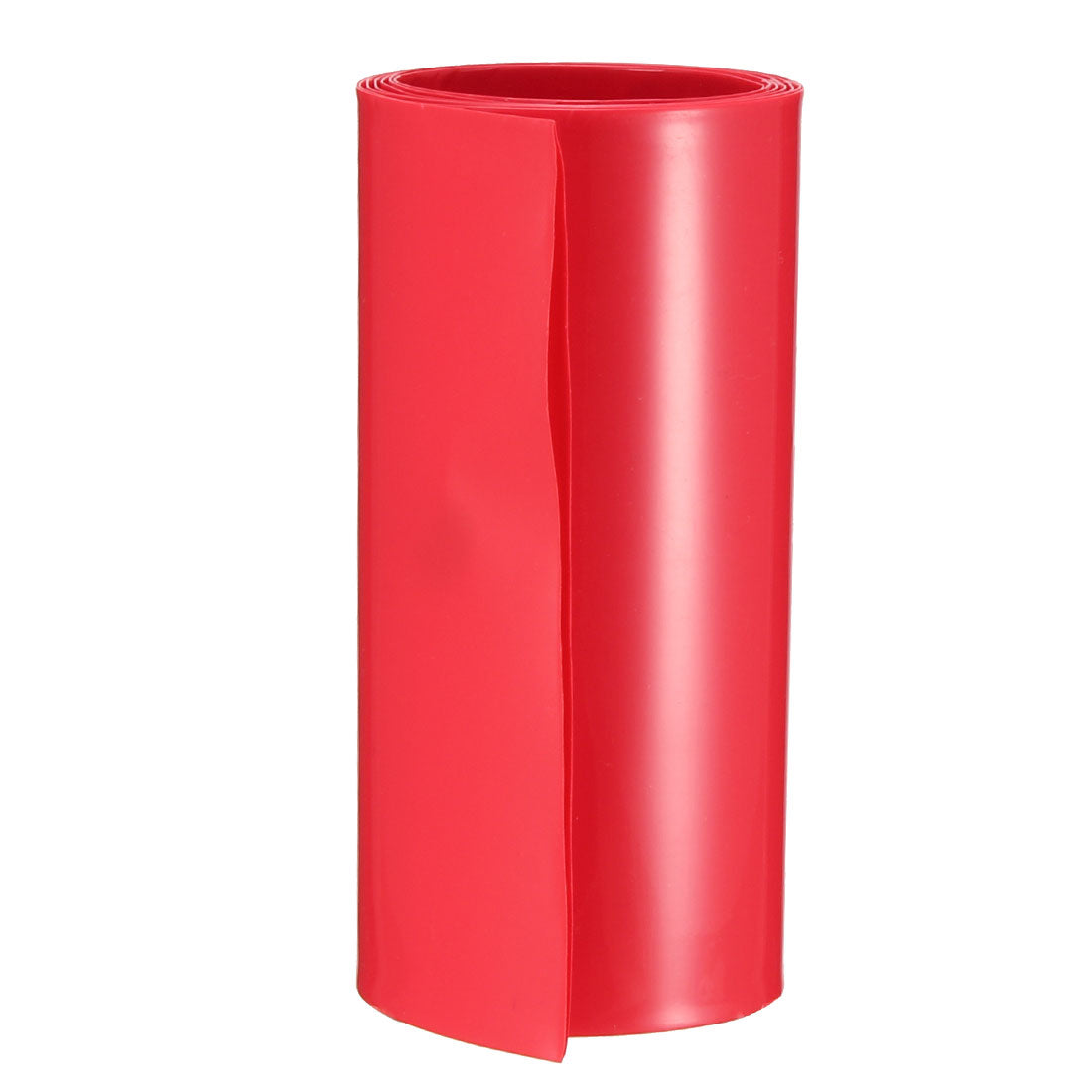 uxcell Uxcell PVC Heat Shrink Tubing 105mm Flat Width Heat Shrink Wrap Tube for 18650 Power Supplies 1 Meter Length, Red