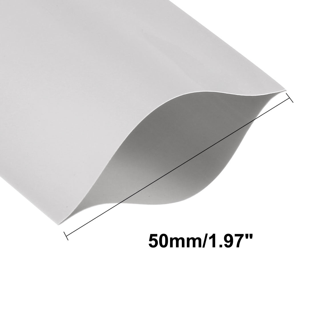 uxcell Uxcell PVC Heat Shrink Tubing 50mm Flat Width Heat Shrink Wrap for 18650 2 Meters Length Gray