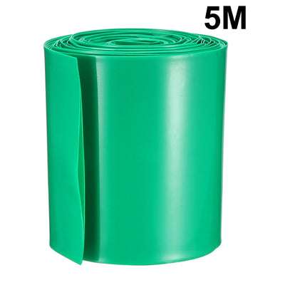 Harfington Uxcell PVC Schrumpfschlauch für AA Netzteile Verpackung 65mm Flache 5 Meter Länge Grün