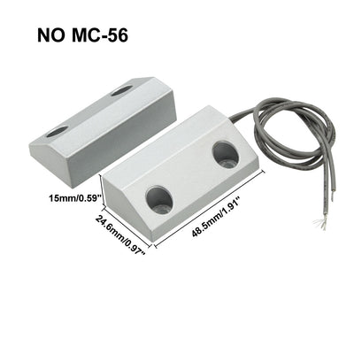 Harfington Uxcell MC-56 NO Alarm Security Rolling Gate Garage Door Contact Magnetic Reed Switch Silver Gray