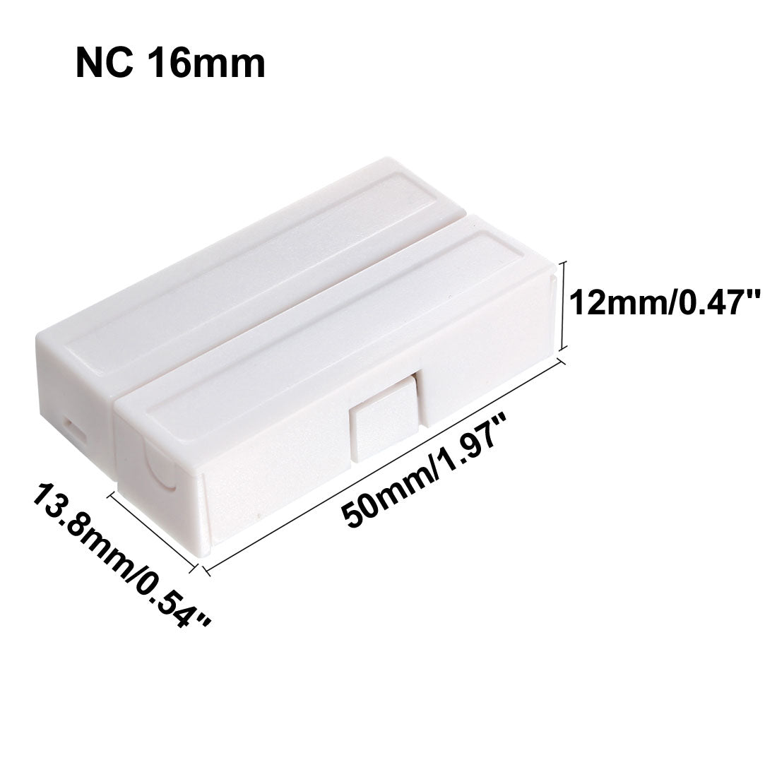 uxcell Uxcell 2pcs MC-51 Surface Mount Wired NC Door Contact Sensor Alarm Magnetic Reed Switch White