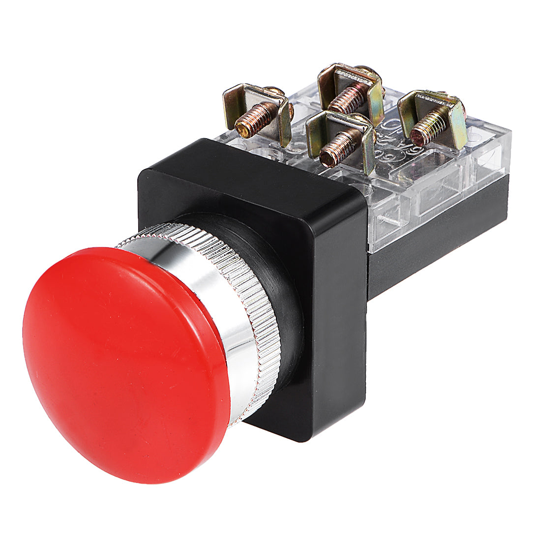 uxcell Uxcell 25mm Mounting Hole Momentary Push Button Switch Red DPST