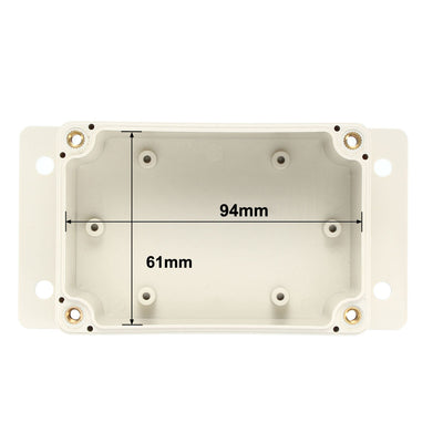 Harfington Uxcell 132*68.5*50mm Electronic Waterproof IP65 Sealed ABS Plastic DIY Junction Box Enclosure Case Clear