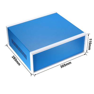 Harfington Uxcell 305 x 285 x 115 Electronic Iron DIY Junction Box Enclosure Case Blue