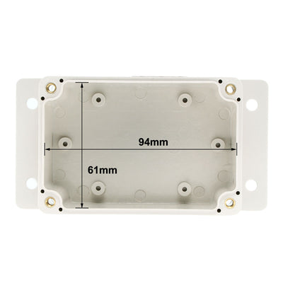 Harfington Uxcell 132*68*50mm Electronic Waterproof IP65 Sealed ABS Plastic DIY Junction Box Enclosure Case Gray