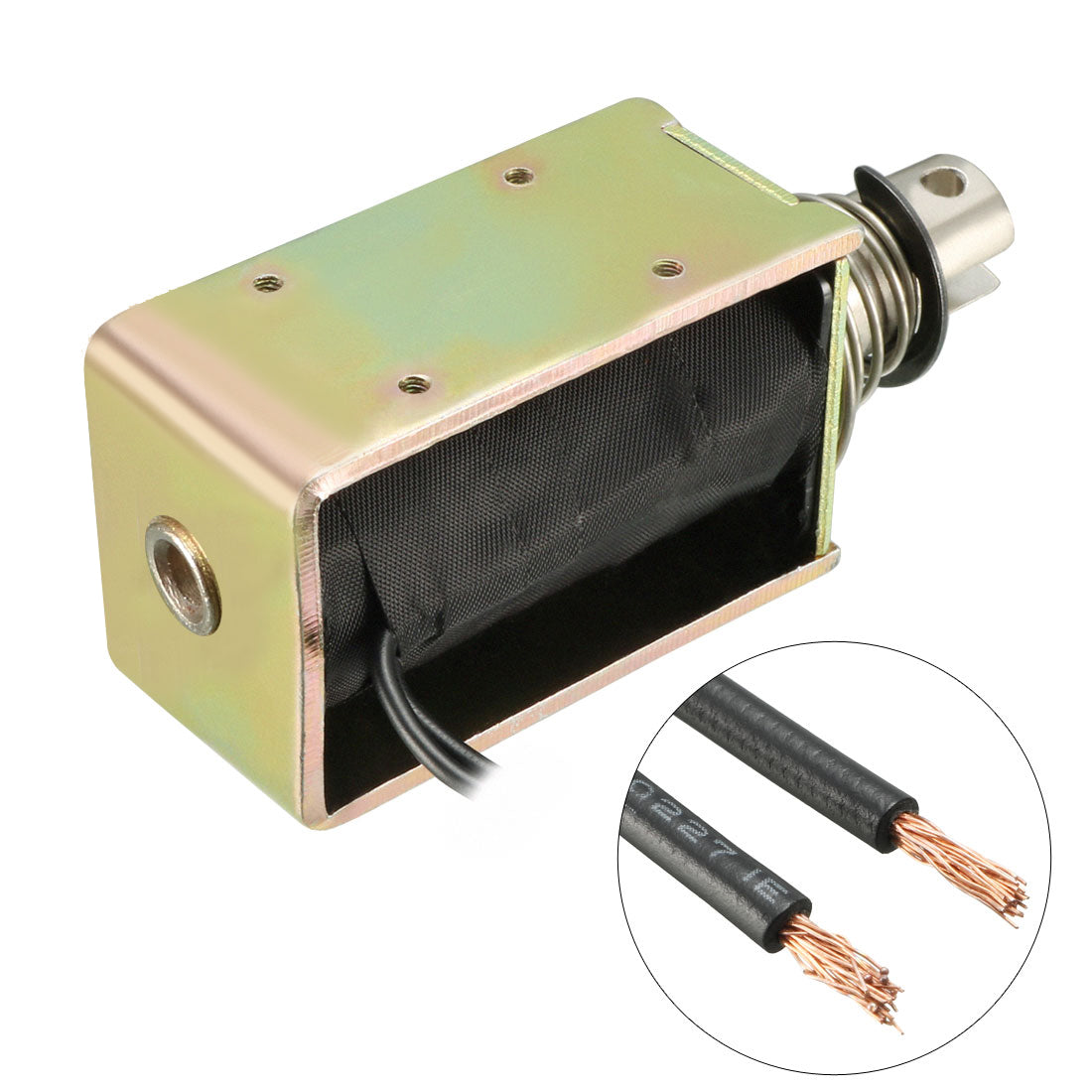 uxcell Uxcell JF-1264 DC 12V 500mA 55N 10mm Pull Type Open Frame Linear Motion Solenoid Electromagnet