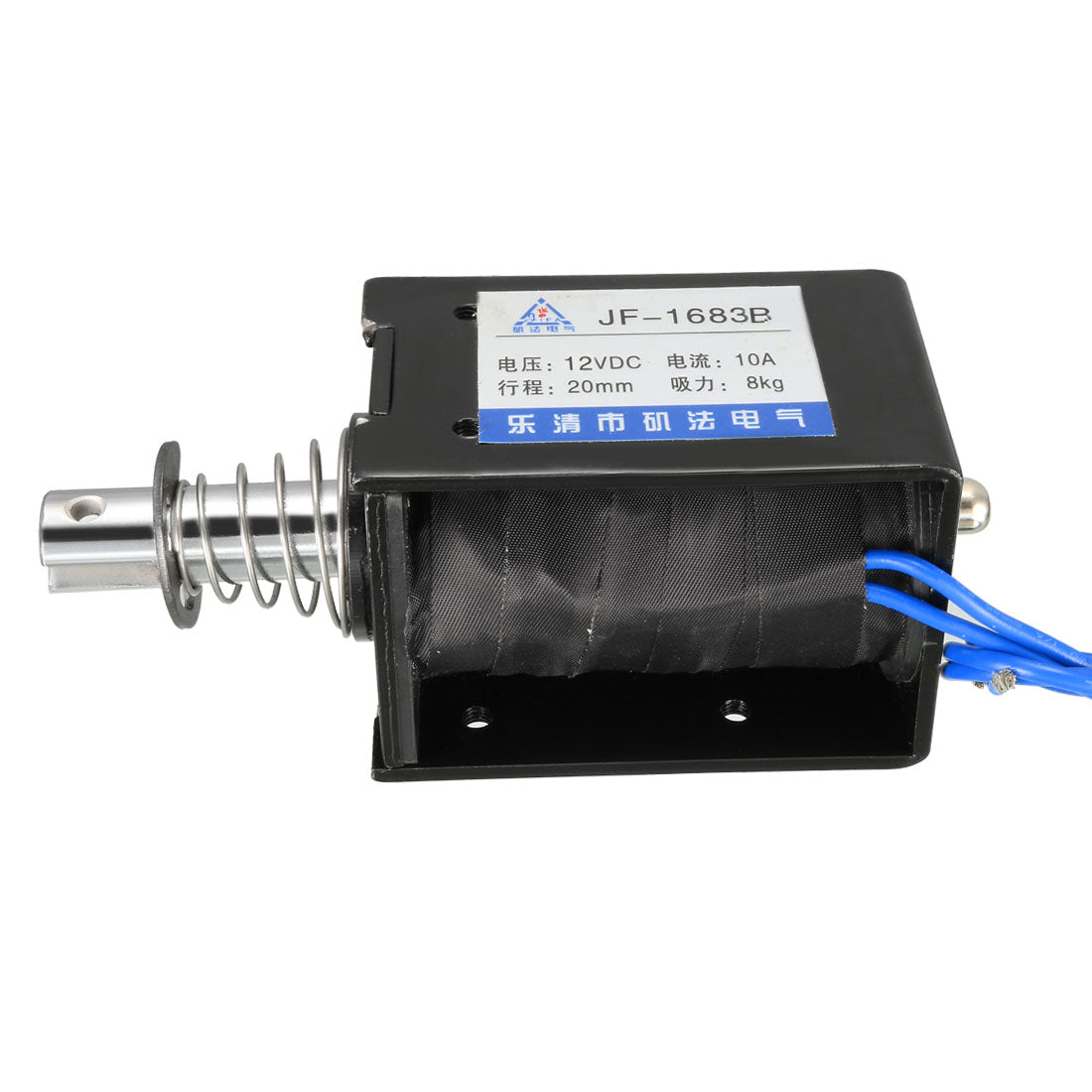 Uxcell Jf 1683b Dc 12v 10a 120w 8kg 20mm Pull Push Type Linear Motion Solenoid Electromagnet 4616