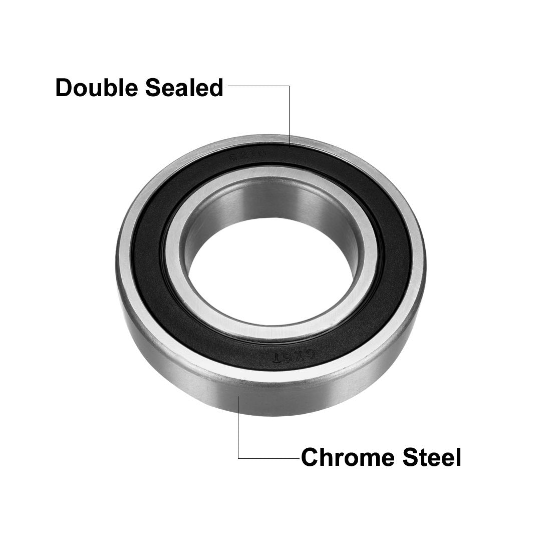 uxcell Uxcell Deep Groove Ball Bearings Metric Double Sealed Chrome Steel ABEC1 Z2 Level