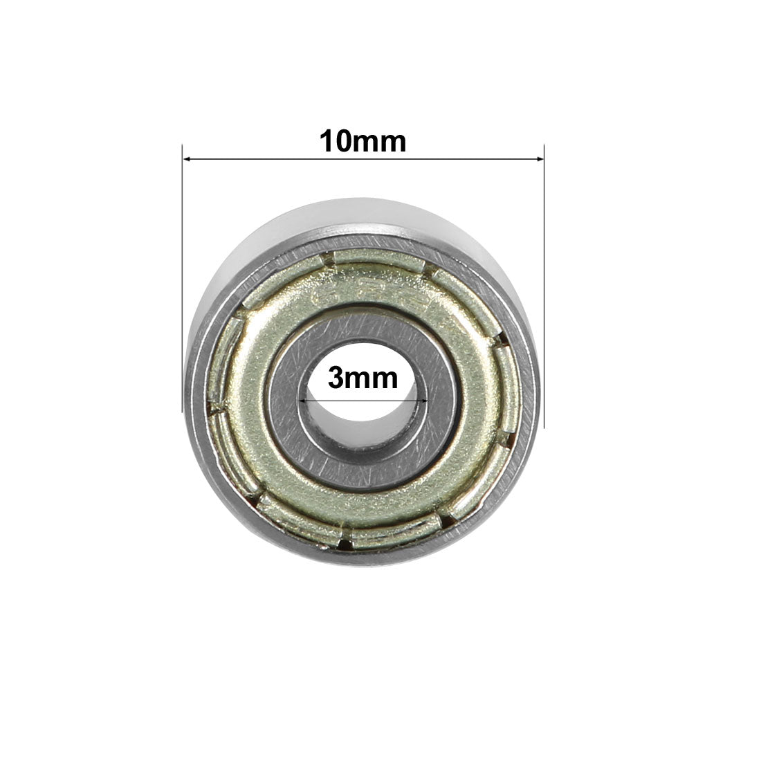 uxcell Uxcell Deep Groove Ball Bearings Z2 Double Shield Chrome Steel