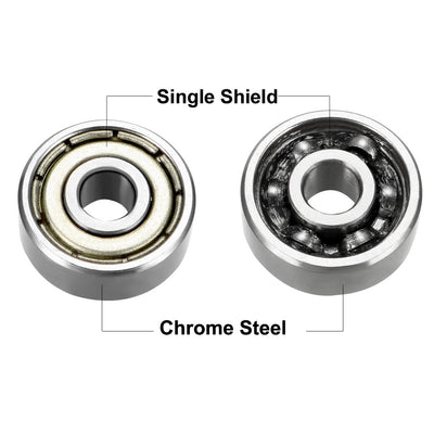 Harfington Uxcell Deep Groove Ball Bearings Metric Single Shielded Chrome Steel P0 Z2