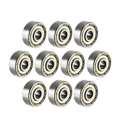 Harfington Uxcell Deep Groove Ball Bearings Metric Single Shielded Chrome Steel ABEC1 Z2