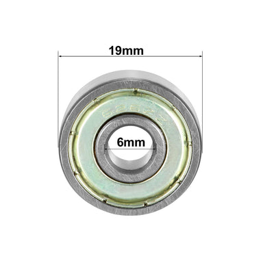 Harfington Uxcell Deep Groove Ball Bearings Metric Single Shielded Chrome Steel ABEC1 Z2