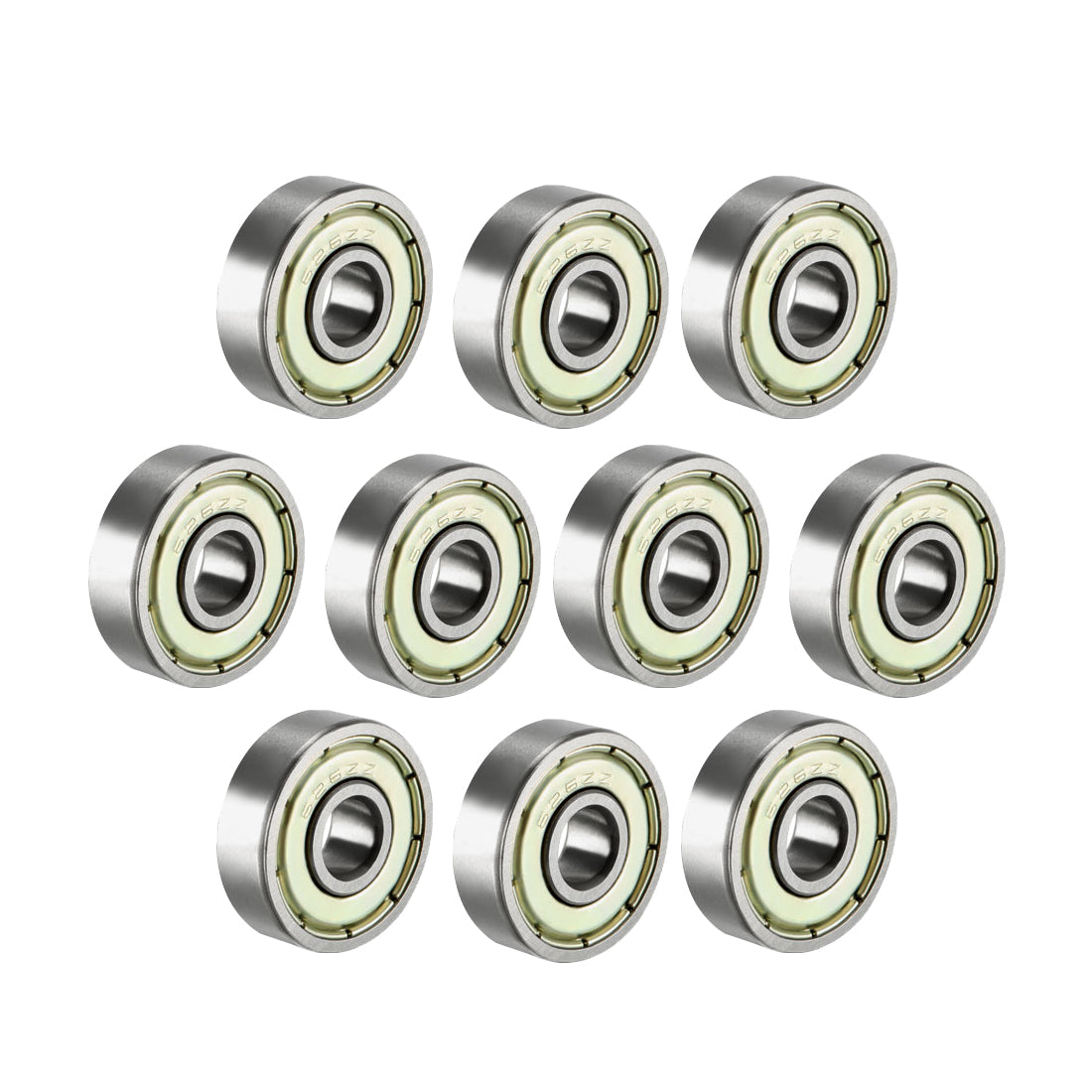 uxcell Uxcell Deep Groove Ball Bearings Metric Single Shielded Chrome Steel ABEC1 Z2