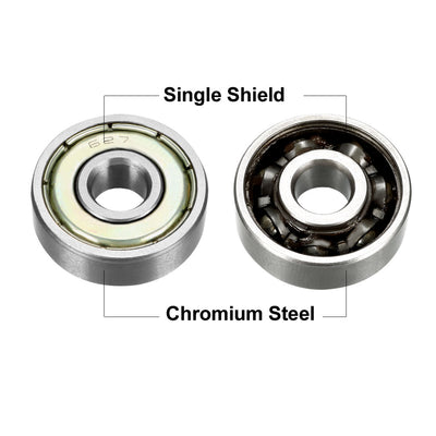 Harfington Uxcell Deep Groove Ball Bearings Inch Double Shielded Chrome Steel ABEC1 Z2 Level