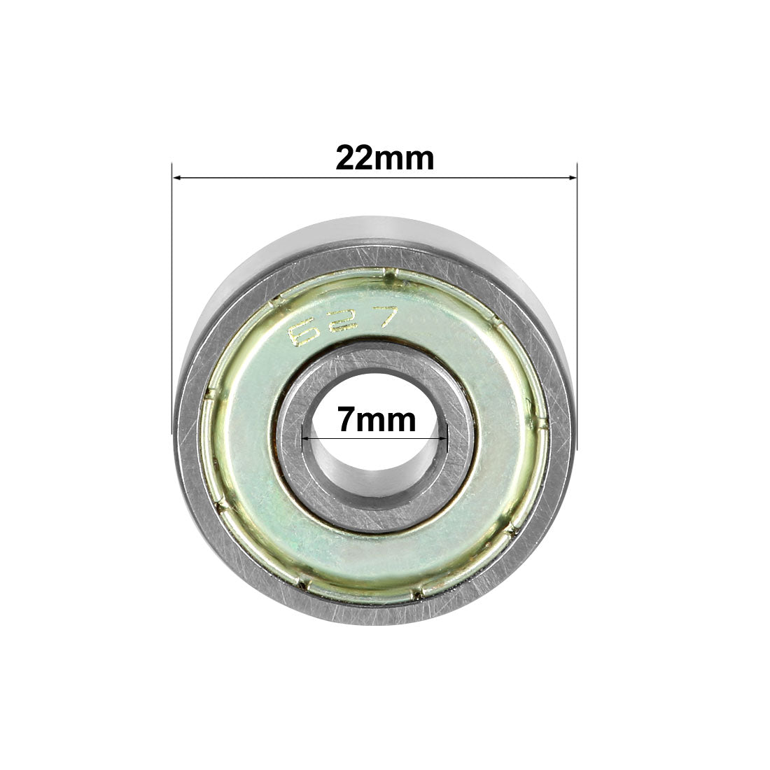 uxcell Uxcell Deep Groove Ball Bearings Metric Single Shielded Chrome Steel ABEC1 Z2